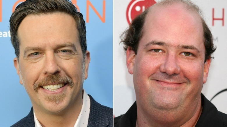 Ed Helms, Brian Baumgartner smiling
