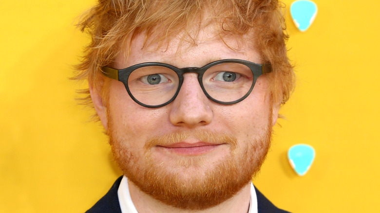 Ed Sheeran wearing glasses