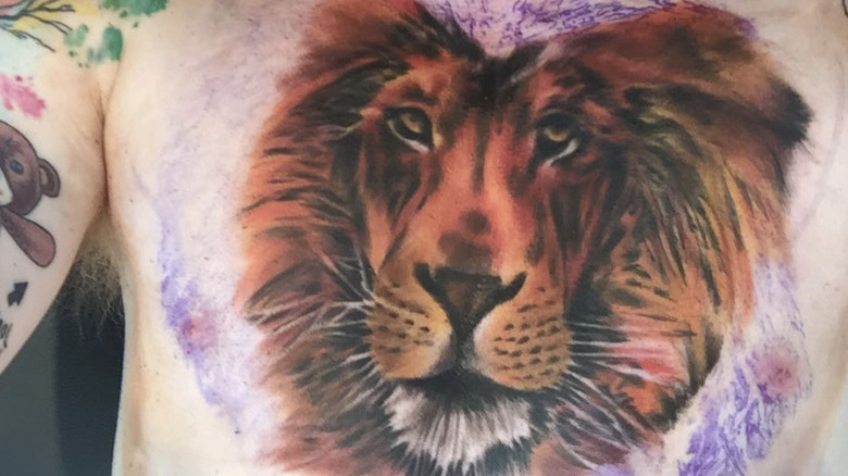 Ed Sheeran's chest tattoo 