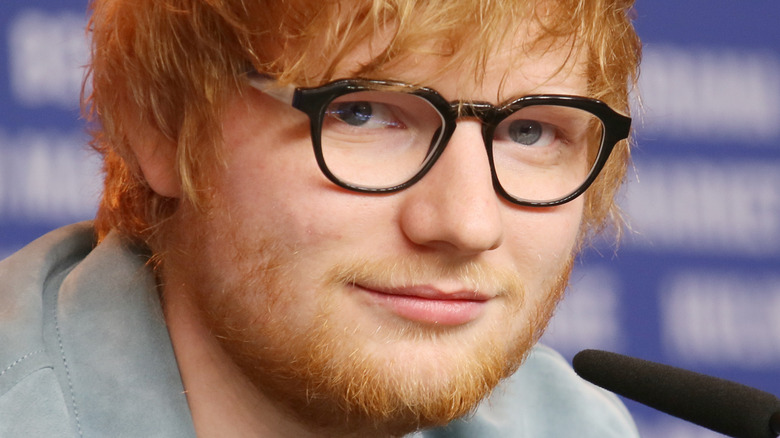 Ed Sheeran wearing glasses