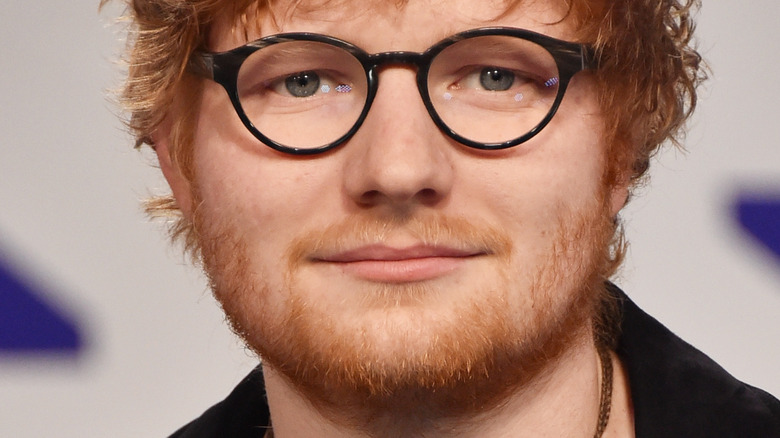 Ed Sheeran wearing glasses