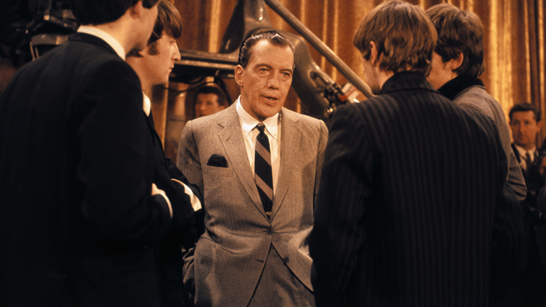 Ed Sullivan speaking to The Beatles.