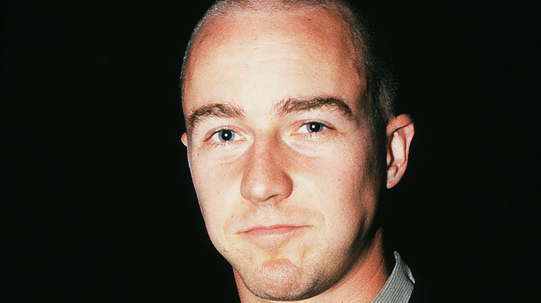 Edward Norton looking at the camera