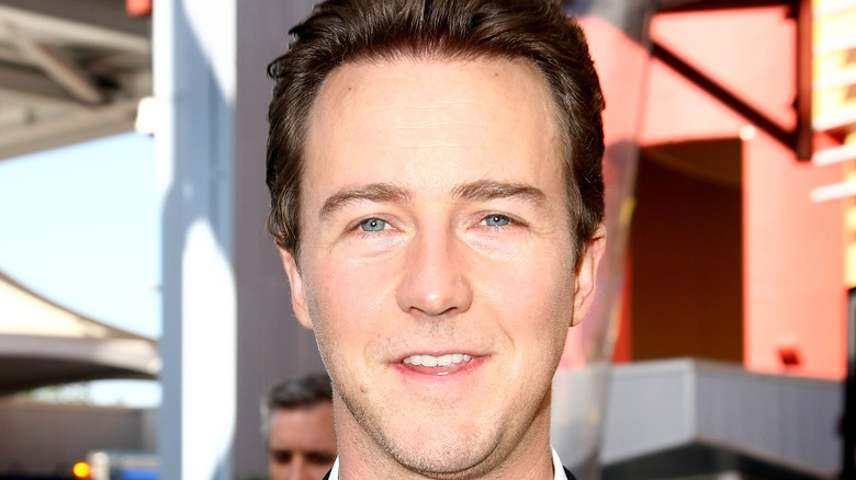 Edward Norton at film studios 