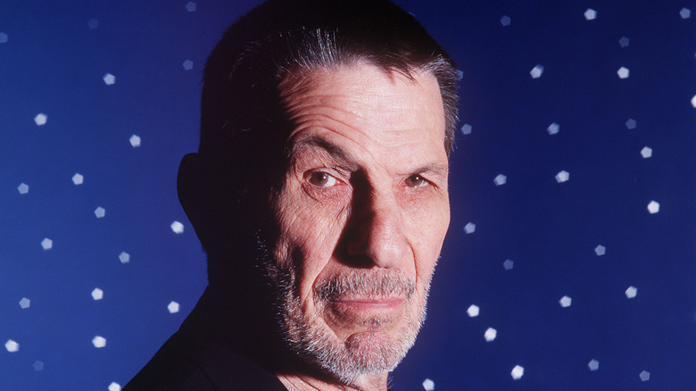 Leonard Nimoy posing for a portrait in 1999