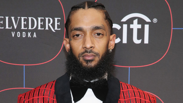 Nipsey Hussle at the WarnerMusic Pre-Grammy Party
