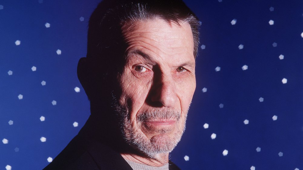 Leonard Nimoy posing for a portrait in 1999
