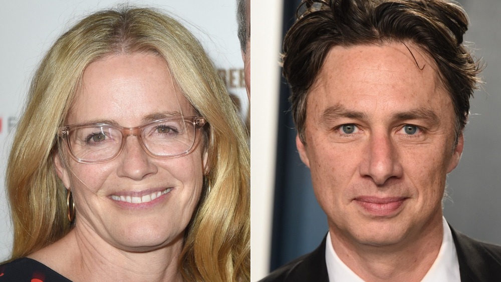 Elisabeth Shue and Zach Braff side-by-side