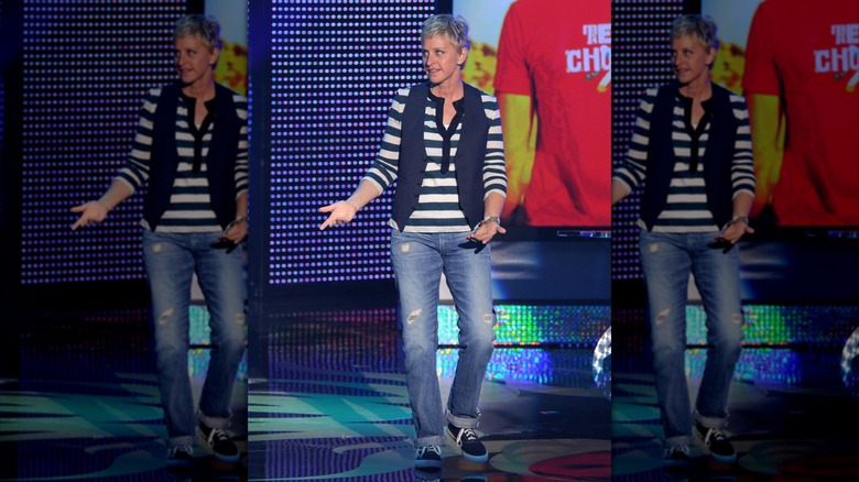 Ellen DeGeneres on stage at the 2010 Teen Choice Awards