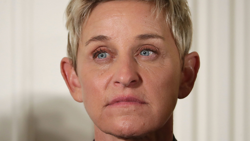 Ellen DeGeneres frowning