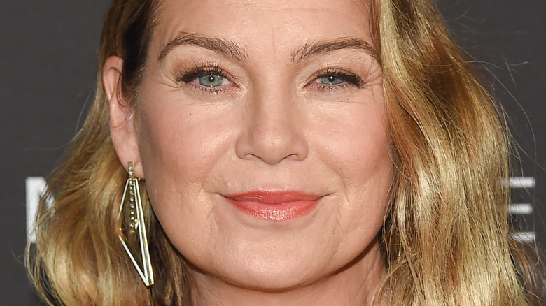 Ellen Pompeo poses in stylish earrings