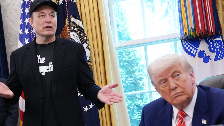 Elon Musk in White House with Donald Trump