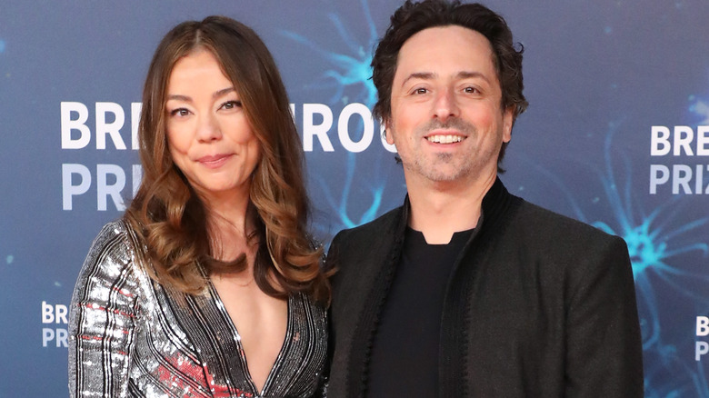 Nicole Shanahan and Sergey Brin attend the 2020 Breakthrough Prize Ceremony in 2019