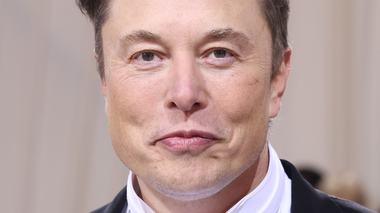 Elon Musk grinning