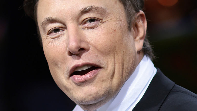 Elon Musk with mouth open