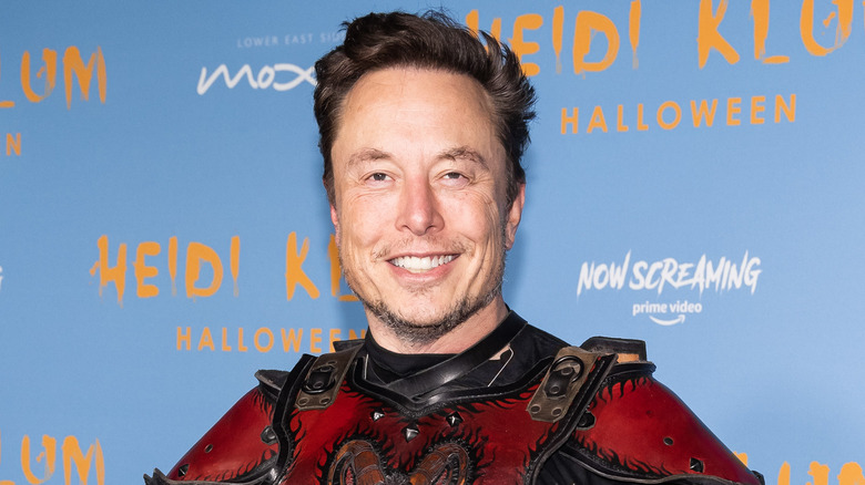 Elon Musk, smiling