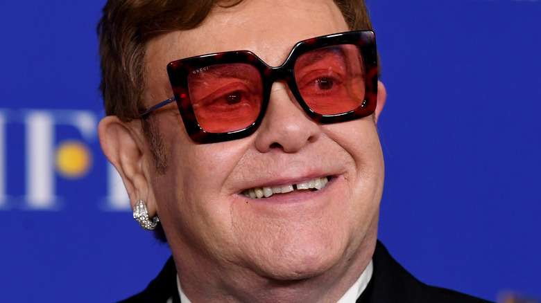 Elton John smiling