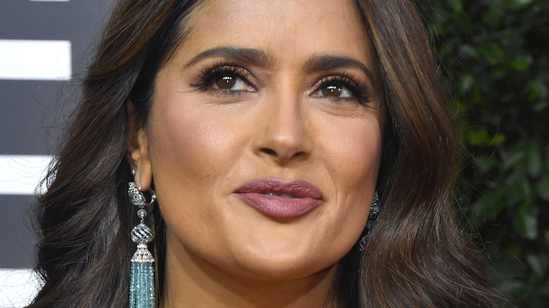 Salma Hayek gazing up