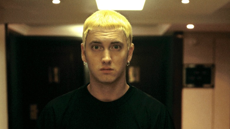 Eminem cropped bleached yellow hair