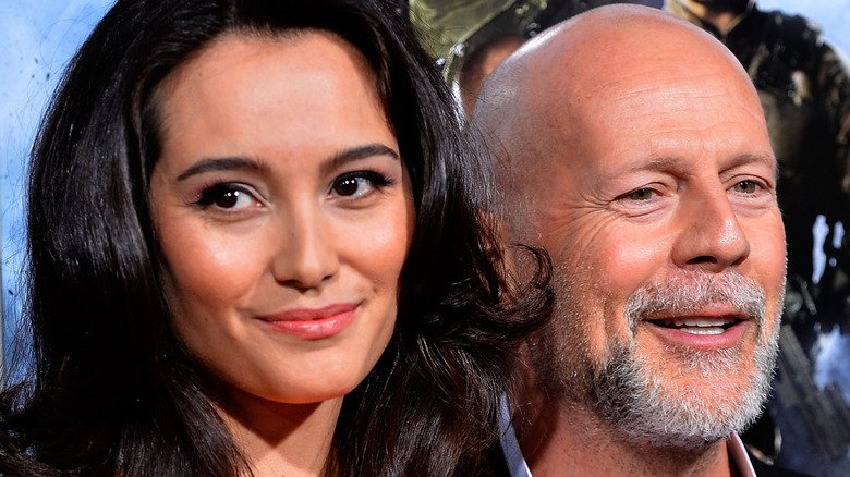 Emma Heming, Bruce Willis smiling