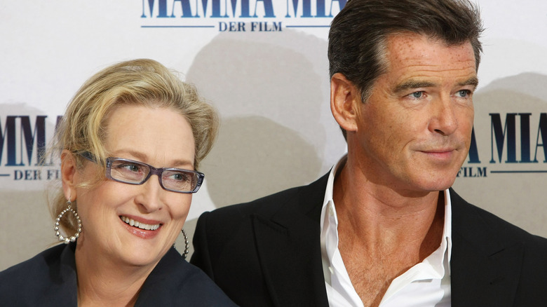 Meryl Streep and Pierce Brosnan at Mamma Mia premiere