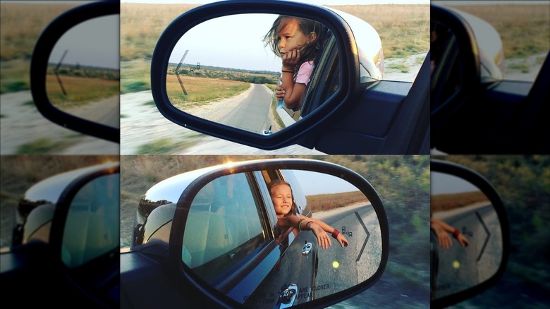 Emmie and Ella Gaines enjoying a road trip