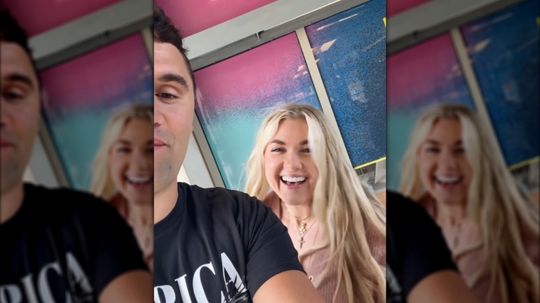 Still of Charlie and Erika Kirk in a video for Instagram.