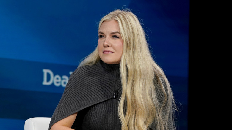 Erika Kirk serious expressions during an interview