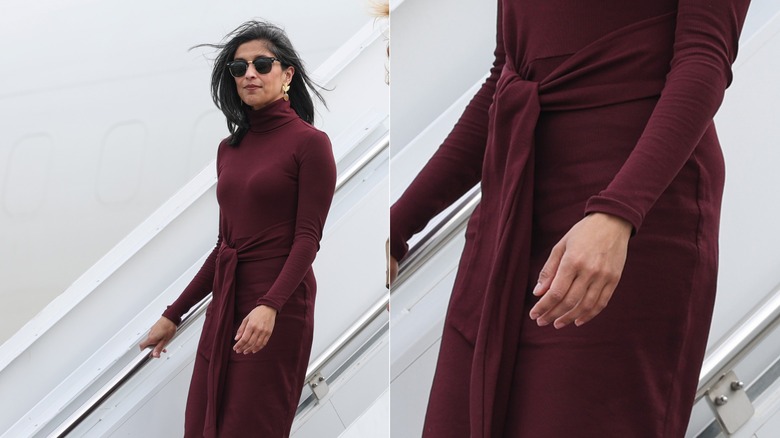 Usha Vance walking without her wedding ring