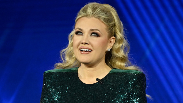 Erika Kirk speaking at the Patriot Awards