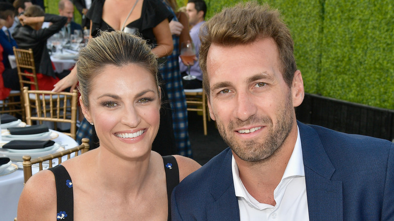 Erin Andrews and husband Jarret Stoll smiling