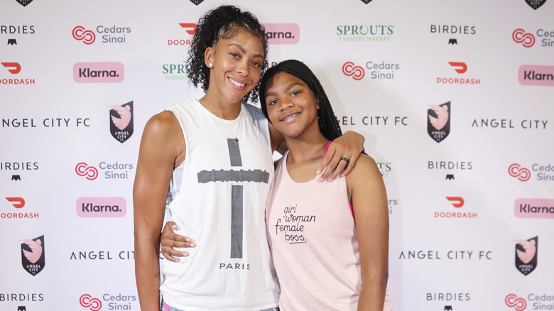 Candace Parker with daughter Lailaa