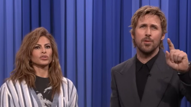 Eva Mendes and Ryan Gosling on Tonight Show
