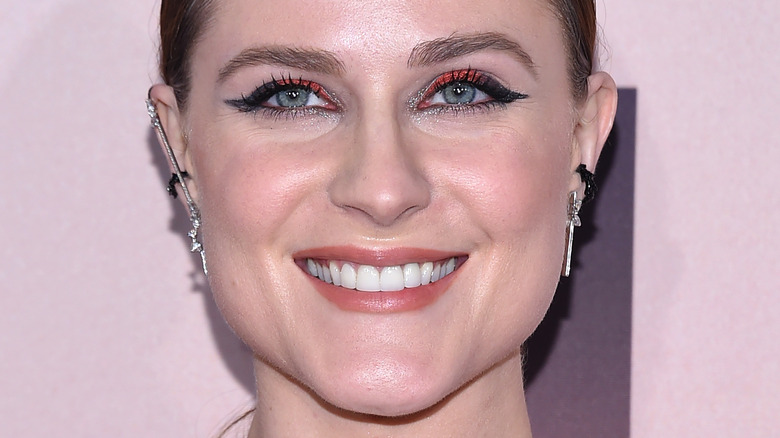 Evan Rachel Wood wears sparkly eyeshadow