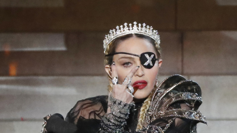 Madonna blinged out on stage