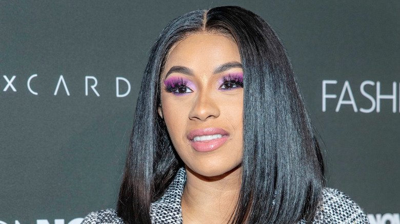 Cardi B poses for photo