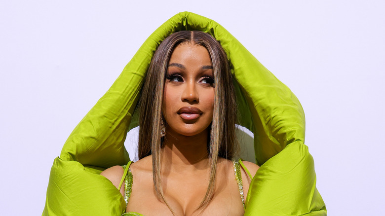 Cardi B poses for photo
