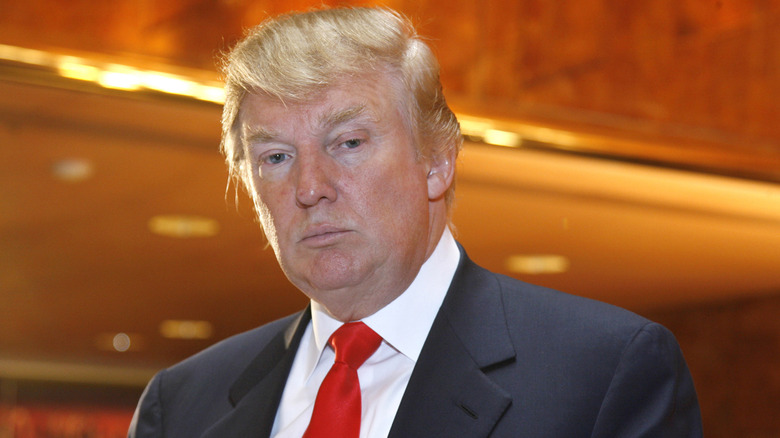 Donald Trump looking down