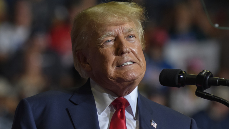 Donald Trump grimacing