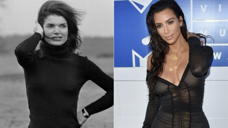 Jackie Kennedy, Kim Kardashian posing