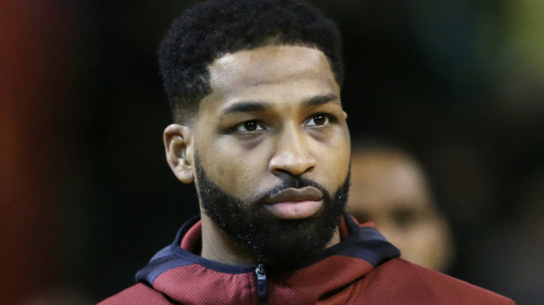 Tristan Thompson looking serious