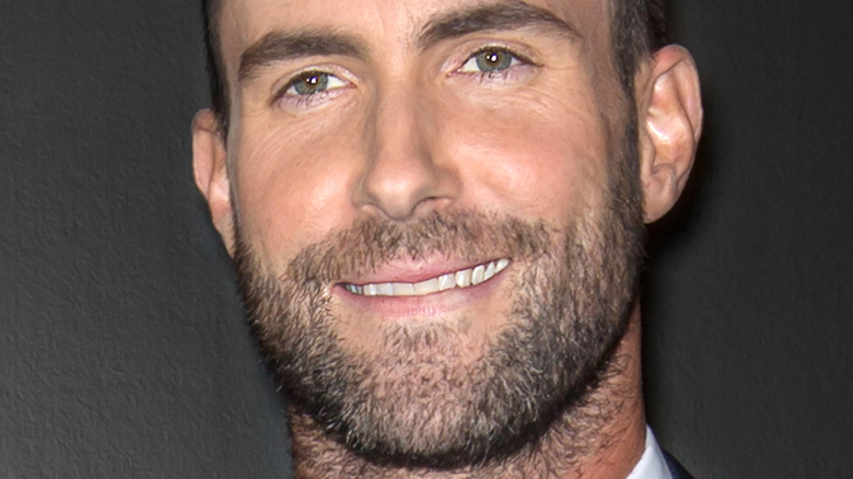 Adam Levine smiling with beard