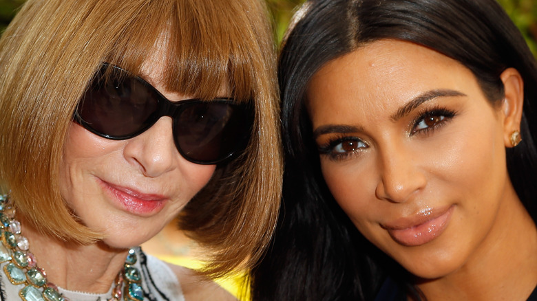 Anna Wintour, Kim Kardashian smiling