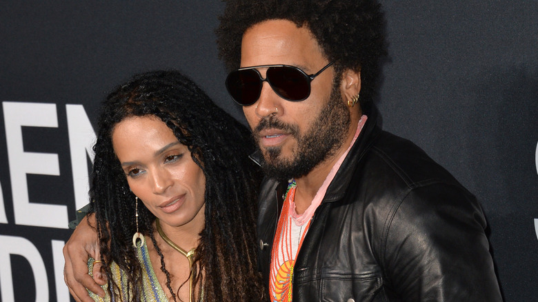 Lenny Kravitz and Lisa Bonet pose