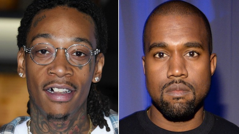 Wiz Khalifa posing, Kanye West posing