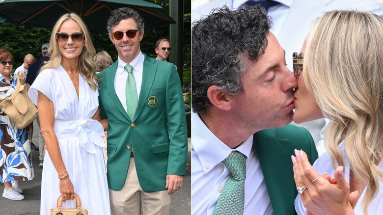 rory mcilroy and Erica Stoll at Wimbledon.
