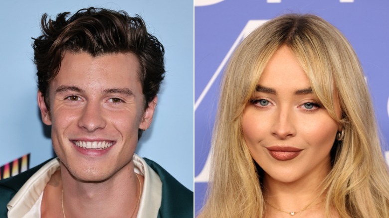 Shawn Mendes and Sabrina Carpenter side by side 