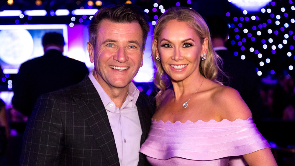 Robert Herjavec and Kym Johnson smiling