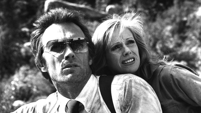Sondra Locke and Clint Eastwood onscreen