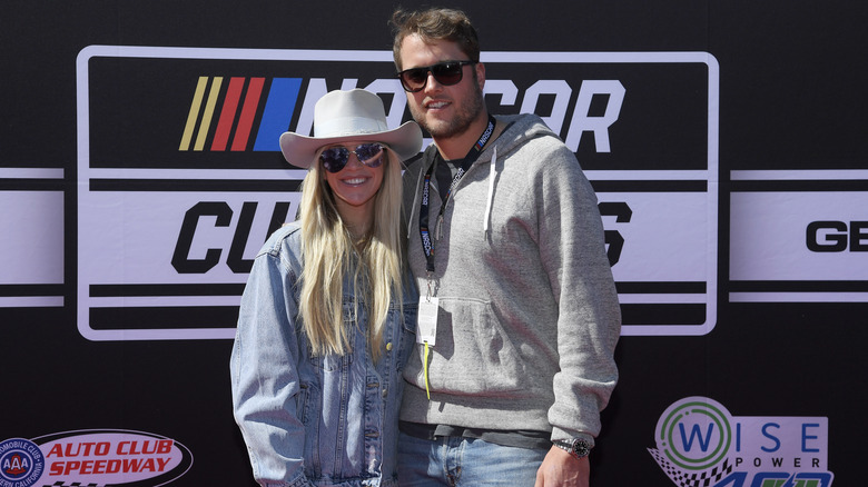 Kelly and Matthew Stafford posing